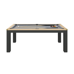 Billard noir et bois