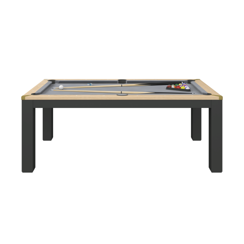 Billard noir et bois