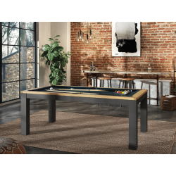 Billard noir et bois