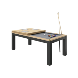 Billard noir et bois