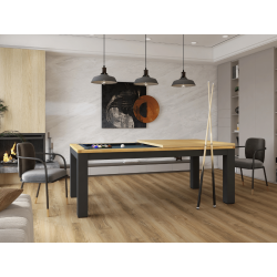 Billard noir et bois