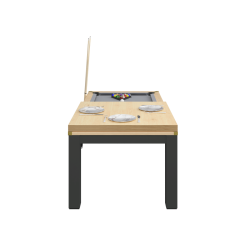 Billard noir et bois