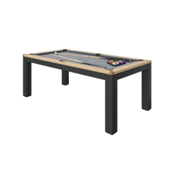 Billard noir et bois