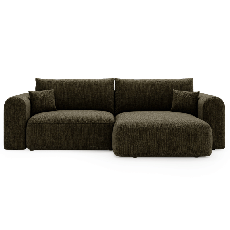 Canapé d\'angle convertible avec grande méridienne JUSTIN