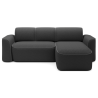 Canapé d\'angle convertible électrique tissu boucle LUMIA