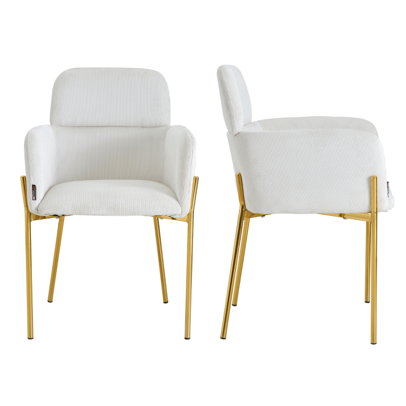 Chaises design dossier haut - Lot de 2 - ISABELLE
