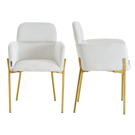 Chaises design dossier haut - Lot de 2 - ISABELLE