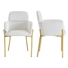 Chaises design dossier haut - Lot de 2 - ISABELLE