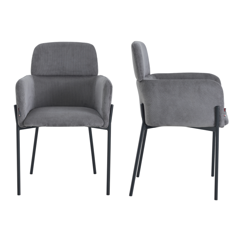 Chaises design dossier haut - Lot de 2 - ISABELLE