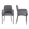 Chaises design dossier haut - Lot de 2 - ISABELLE