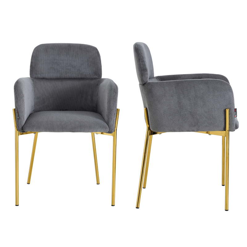 Chaises design dossier haut - Lot de 2 - ISABELLE