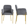 Chaises design dossier haut - Lot de 2 - ISABELLE