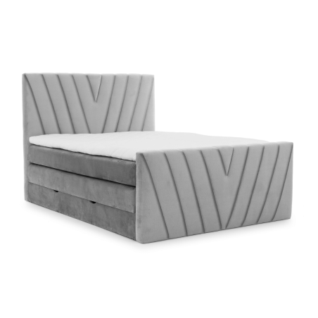 Lit coffre Boxspring avec matelas - CLARA