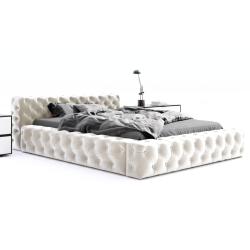 Lit coffre capitonnée façon Chesterfield - IRIS