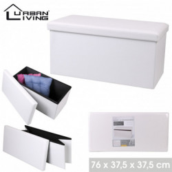 Pouf avec coffre de rangement pliable