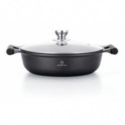 Sauteuse effet pierre 28 cm avec couvercle Herenthal