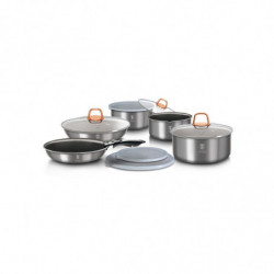 Batterie de cuisine 12 pcs effet pierre