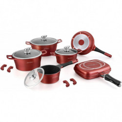 Batterie de cuisine effet pierre 15 pièces Royalty line